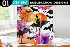 Halloween and Pumpkins Tumbler 20 Oz Wrap Sublimation PNG