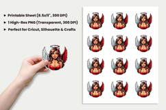 Halloween Sticker, Angel Devil Girl PNG, Gothic Halloween Sticker, Halloween PNG, Spooky Sticker Design, Retro Halloween Sticker, Cute Gothic Girl PNG, Dark Angel PNG, Printable Halloween Stickers, Cricut Halloween Design