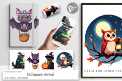 Digital Paper Halloween Animals Product Image 1