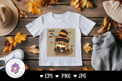 Halloween animal Cute Otters Kawaii cliart Trick or treat Product Image 5