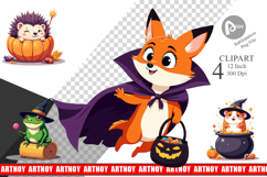 Halloween Animals Clipart Product Image 1