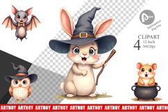 Halloween Animals Clipart Product Image 1