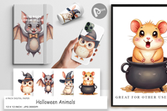 Digital Paper Halloween Animals Product Image 1