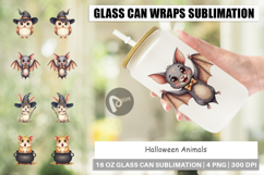 Glass Can Halloween Animals Product Image 1