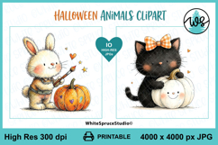 Halloween Animals Clipart | Cute Fall Animals Product Image 3
