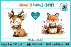 Halloween Animals Clipart | Cute Fall Animals Product Image 4