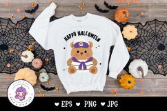 Halloween Bear cartoon kawaii clipart Spooky Jack o lantern Product Image 4