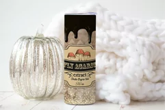 Halloween Apothecary Label Skinny Tumbler Sublimation Design
