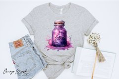 Halloween Apothecary Watercolor Clipart Magic Potion Bottle