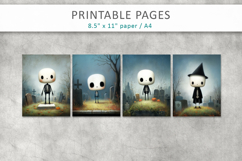 halloween printable pages, illustrations in an oil painting Product Image 2
