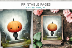 halloween printable pages, textured brush strokes Product Image 3
