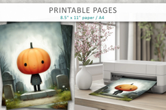 halloween printable pages, textured brush strokes Product Image 4