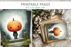 halloween printable pages, textured brush strokes Product Image 5
