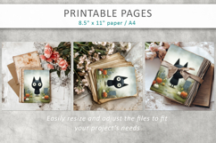 black cat illustration, textured brush strokes Product Image 6