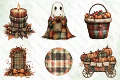 Halloween Autumn Plaid Sublimation Clipart Product Image 5