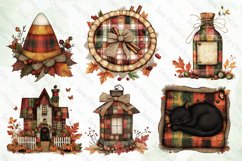 Halloween Autumn Plaid Sublimation Clipart Product Image 4