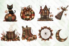 Halloween Autumn Plaid Sublimation Clipart Product Image 3