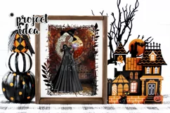 Halloween Autumn Witch PNG Graphic Blond Hair Design Product Image 6