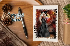 Halloween Autumn Witch PNG Graphic Blond Hair Design Product Image 8
