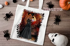 Halloween Autumn Witch PNG Graphic Red Hair Design Product Image 8