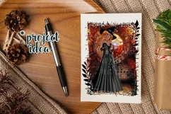 Halloween Autumn Witch PNG Graphic Red Hair Design Product Image 6