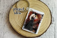Halloween Autumn Witch PNG Graphic Platinum Hair Design Product Image 6