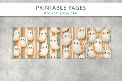 Halloween Junk Journal Backgrounds, halloween ghosts Product Image 2