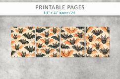 Halloween Junk Journal Backgrounds, halloween bats Product Image 2