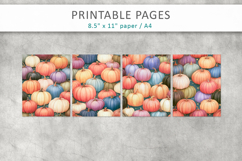 Halloween Junk Journal Backgrounds, halloween pumpkins Product Image 2