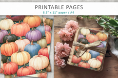 Halloween Junk Journal Backgrounds, halloween pumpkins Product Image 1