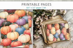 Halloween Junk Journal Backgrounds, halloween pumpkins Product Image 5