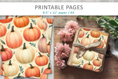 Halloween Junk Journal Backgrounds, halloween craft paper Product Image 1