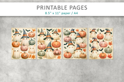 Cute Halloween Junk Journal Backgrounds Product Image 2