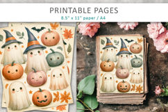 Cute Halloween Junk Journal Backgrounds Product Image 3