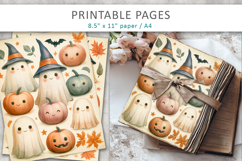 Cute Halloween Junk Journal Backgrounds Product Image 4