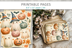 Cute Halloween Junk Journal Backgrounds Product Image 5