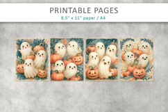 Cute Ghosts Halloween Junk Journal Pages Product Image 2