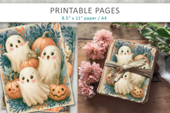 Cute Ghosts Halloween Junk Journal Pages Product Image 3