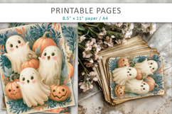 Cute Ghosts Halloween Junk Journal Pages Product Image 5