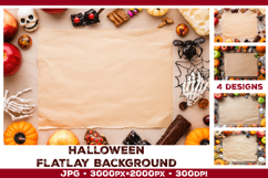 Halloween Wood Background Mockup. Halloween flat lay mockup Product Image 1
