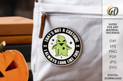 Halloween Badge Laser Cut. Halloween Design SVG Product Image 1