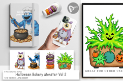 Digital Paper Monster Halloween Bakery Product Image 1
