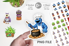 Monster Halloween Bakery Sticker Product Image 1