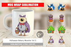 Mug Wrap Monster Halloween Bakery Product Image 1