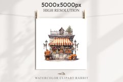 Halloween Bakery Stand Storefront Clipart PNG Scrapbooking Fairy Tale Art Image Watercolor Transparent Print illustration sublimation creepy printable digital watercolor halloween bakery stand, spooky clipart, sublimation nursery, Creepy Witch art, storef