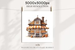 Halloween Bakery Stand Storefront Clipart PNG Scrapbooking Fairy Tale Art Image Watercolor Transparent Print illustration sublimation creepy printable digital watercolor halloween bakery stand, spooky clipart, sublimation nursery, Creepy Witch art, storef