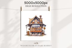 Halloween Bakery Stand Storefront Clipart PNG Scrapbooking Fairy Tale Art Image Watercolor Transparent Print illustration sublimation creepy printable digital watercolor halloween bakery stand, spooky clipart, sublimation nursery, Creepy Witch art, storef