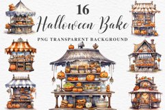 watercolor halloween bakery stand, spooky clipart, sublimation nursery, Creepy Witch art, storefront Halloween Bakery Stand Storefront Clipart PNG Scrapbooking Fairy Tale Art Image Watercolor Transparent Print illustration sublimation creepy printable