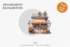 Halloween Bakery Stand Storefront Clipart PNG Scrapbooking Fairy Tale Art Image Watercolor Transparent Print illustration sublimation creepy printable digital watercolor halloween bakery stand, spooky clipart, sublimation nursery, Creepy Witch art, storef