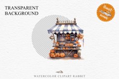 Halloween Bakery Stand Storefront Clipart PNG Scrapbooking Fairy Tale Art Image Watercolor Transparent Print illustration sublimation creepy printable digital watercolor halloween bakery stand, spooky clipart, sublimation nursery, Creepy Witch art, storef